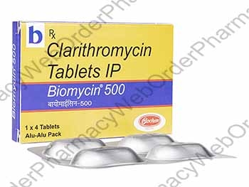Biomycin-500 (Clarithromycin) - 500mg (4 Tablets)