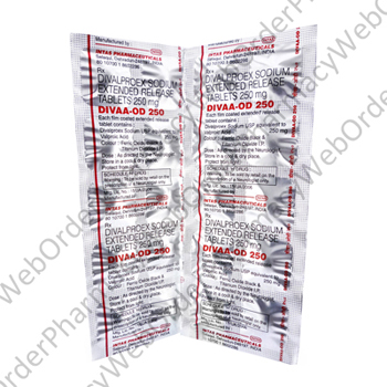 Divaa OD (Divalproex Sodium) - 250mg (10 Tablets) P2