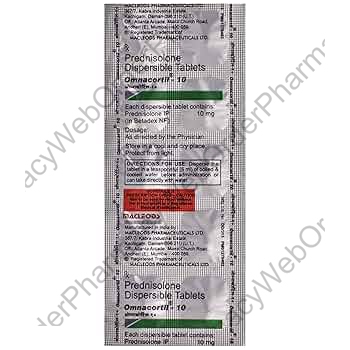 Omnacortil - 10 (Prednisolone) - 10mg (10 Tablets) p11