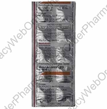 Omnacortil - 20 (Pr ednisolone) - 20mg (10 Tablets) p12