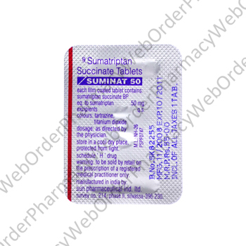 Suminat (Sumatriptan Succinate) - 50mg (1 Tablet) P3